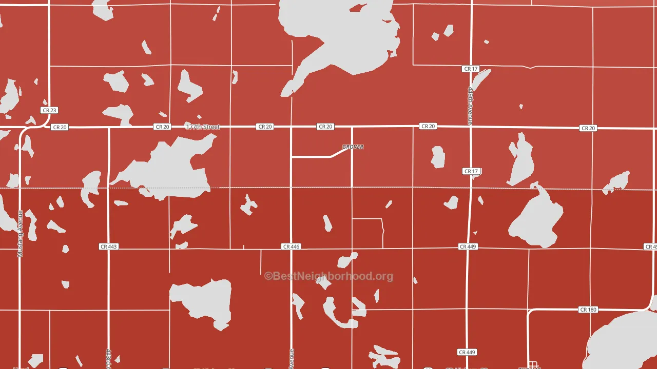 Grover, SD block-group political-lean map