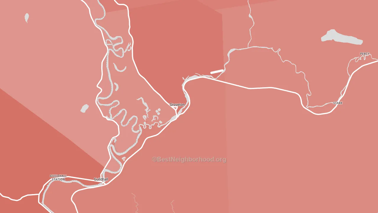 Groveton, NH block-group political-lean map