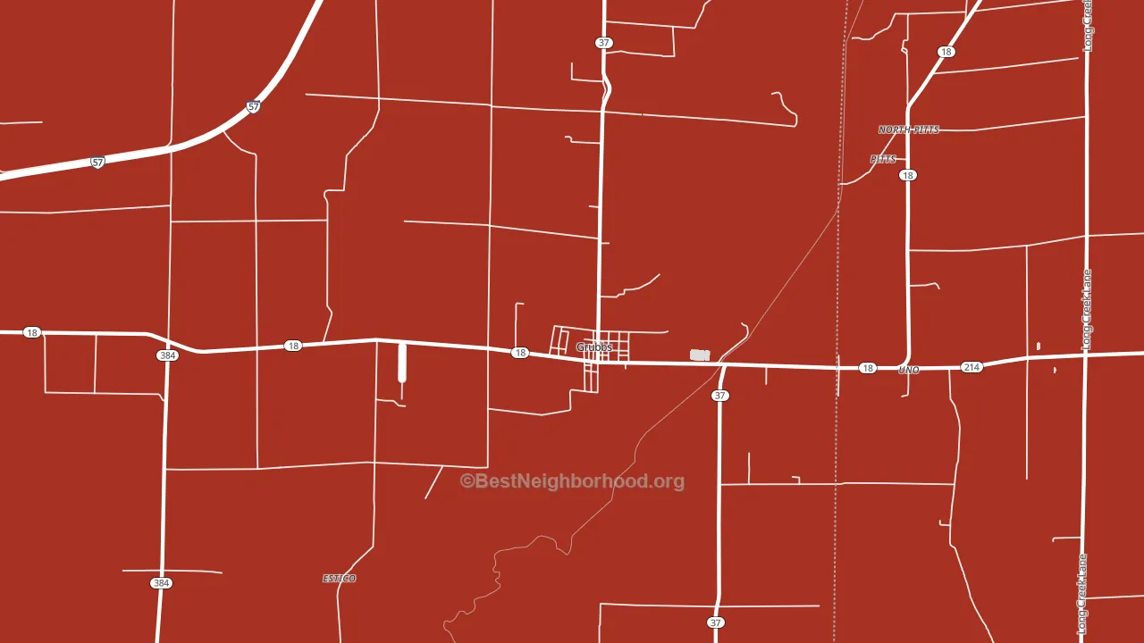 Grubbs, AR block-group political-lean map