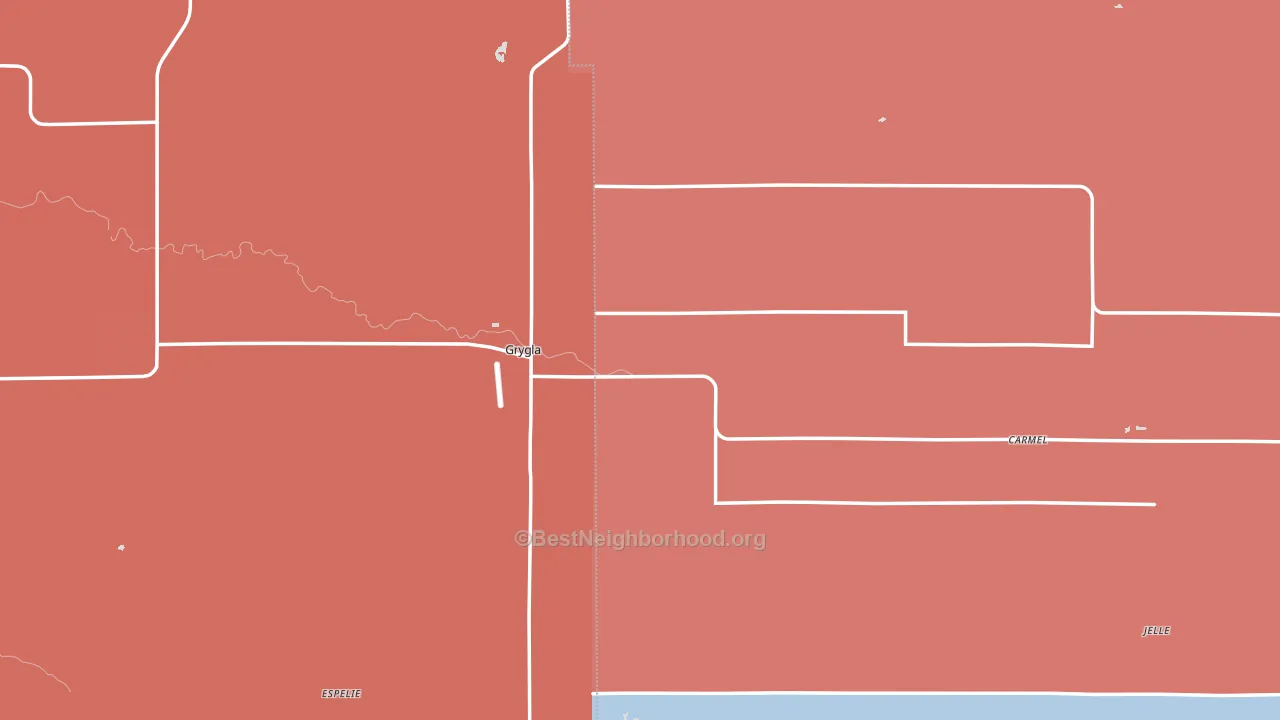 Grygla, MN block-group political-lean map