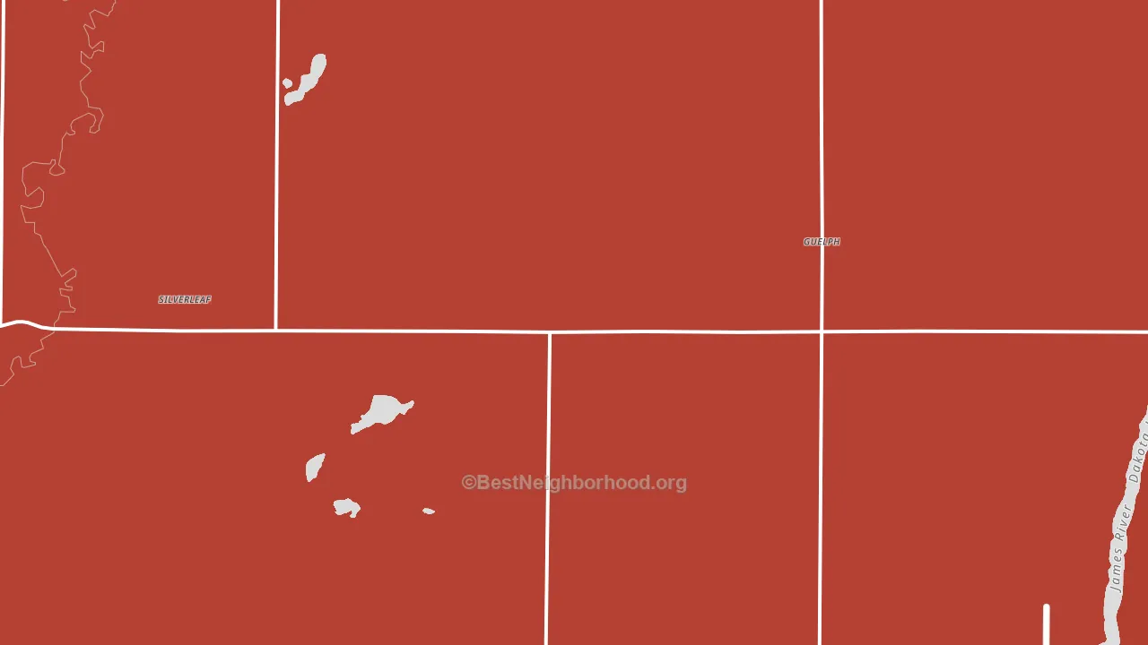 Guelph, ND block-group political-lean map