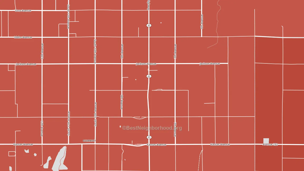 Guernsey, CA block-group political-lean map