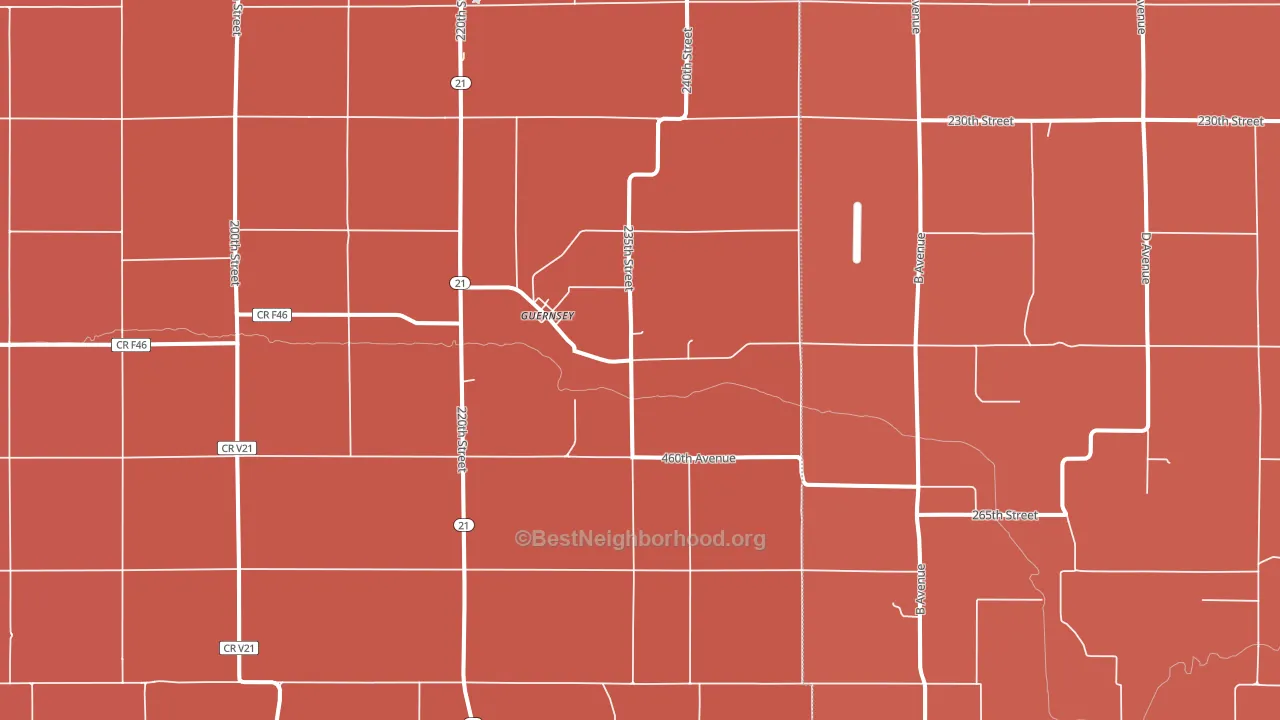 Guernsey, IA block-group political-lean map