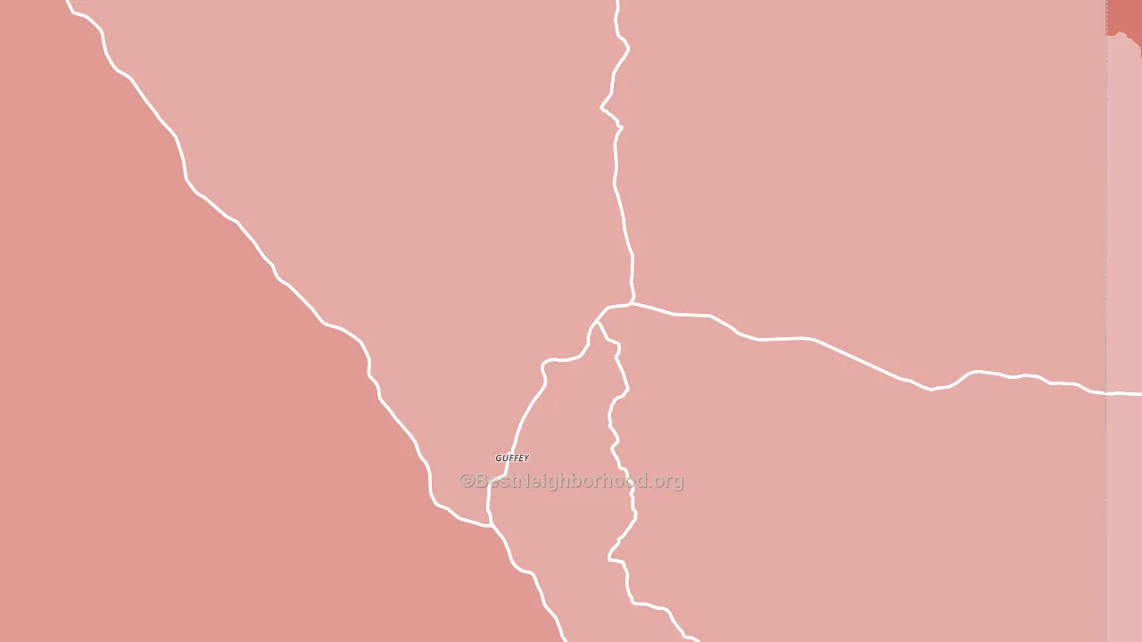 Guffey, CO block-group political-lean map
