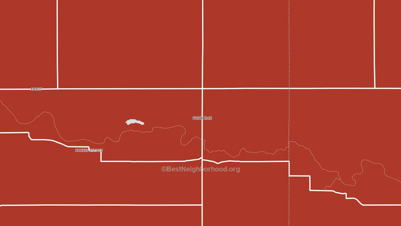 Guide Rock, NE block-group political-lean map