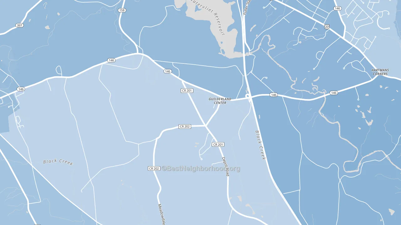 Guilderland Center, NY block-group political-lean map