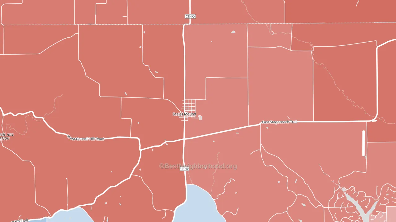 Guilford, IL block-group political-lean map