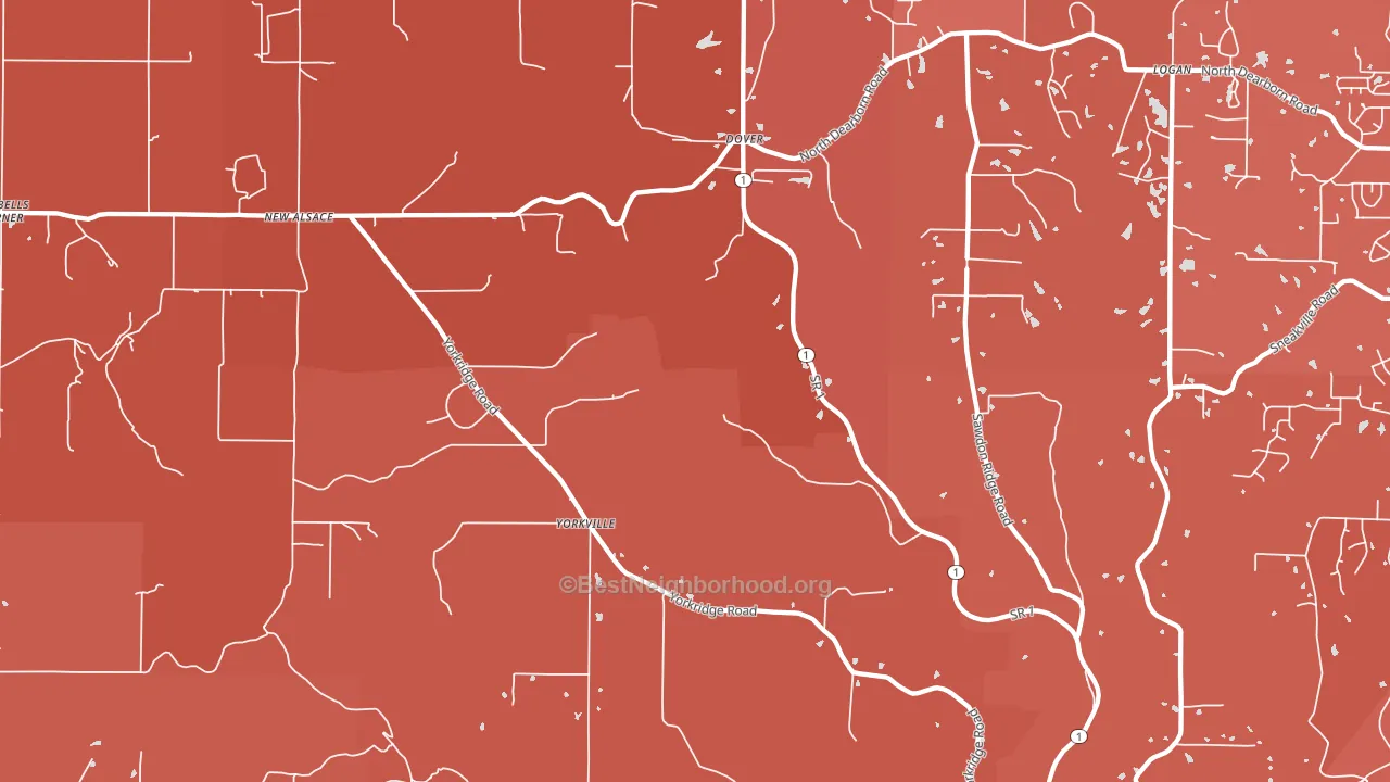 Guilford, IN block-group political-lean map