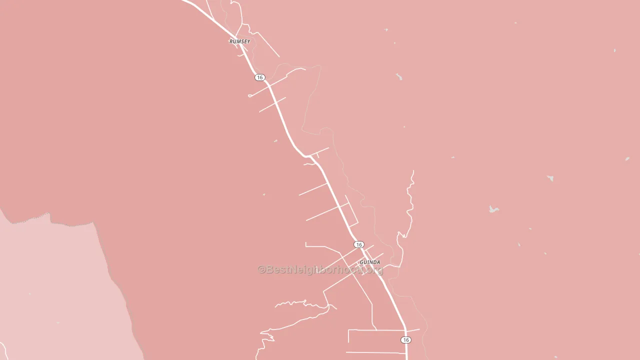 Guinda, CA block-group political-lean map