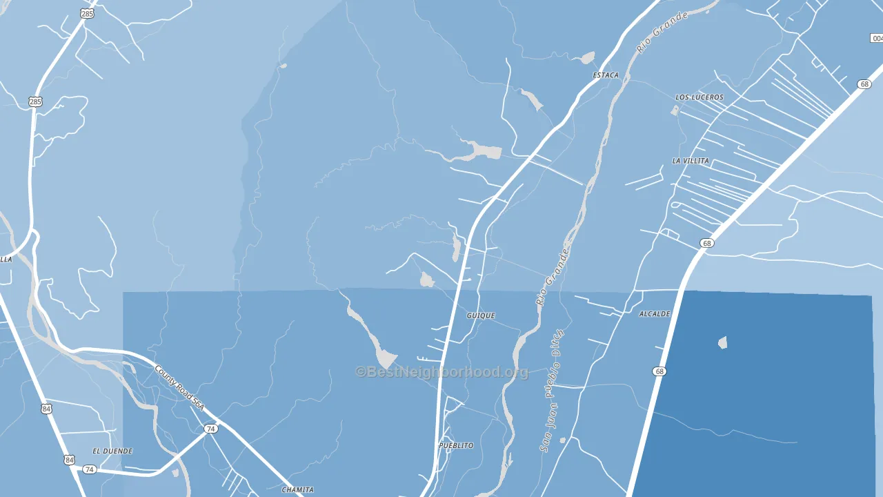 Guique, NM block-group political-lean map