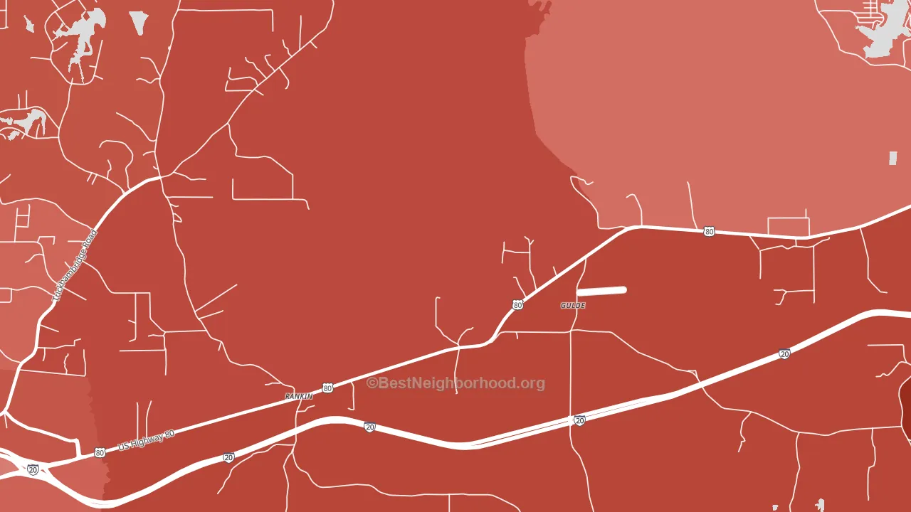 Gulde, MS block-group political-lean map