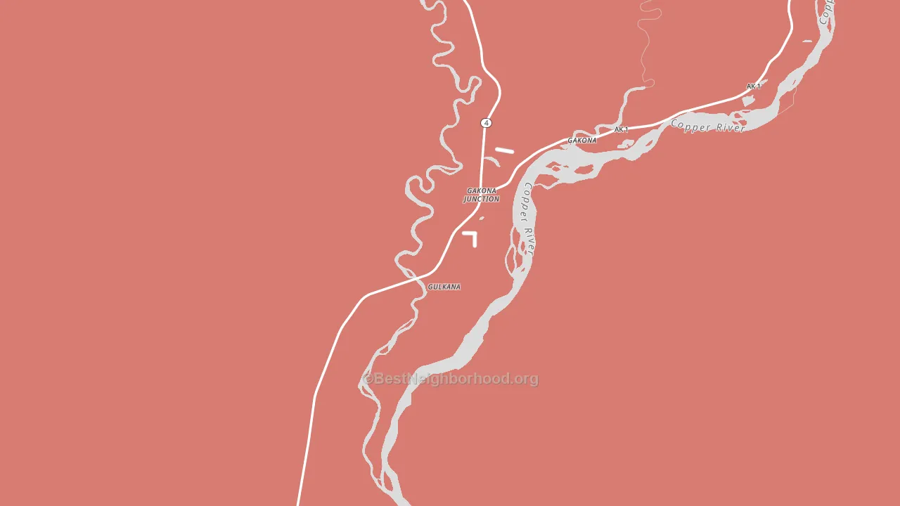 Gulkana, AK block-group political-lean map