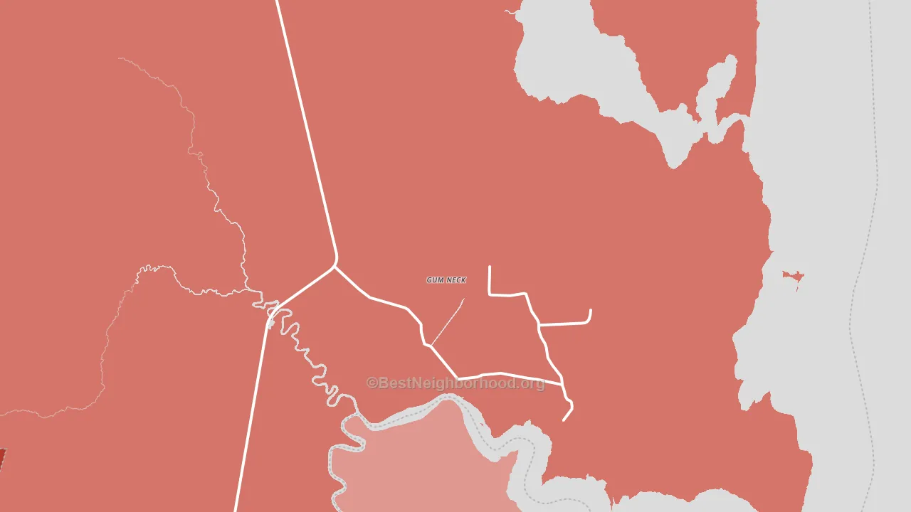 Gum Neck, NC block-group political-lean map