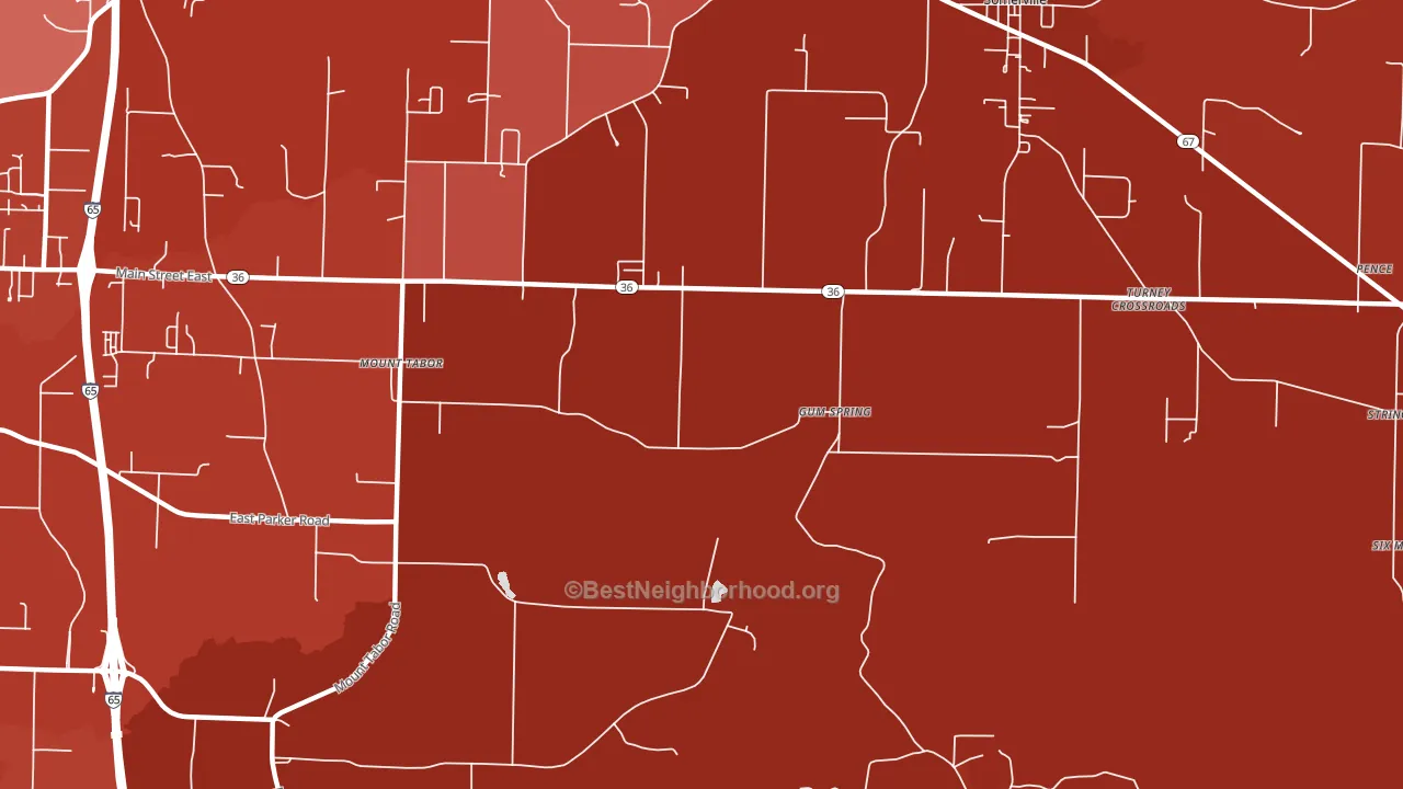 Gum Spring, AL block-group political-lean map