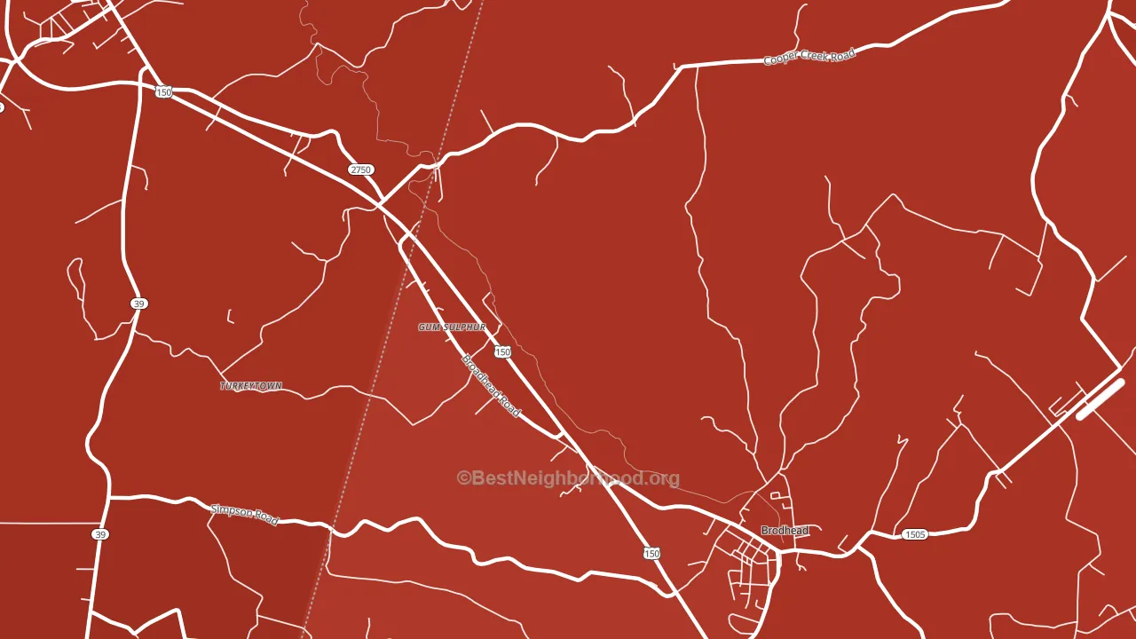 Gum Sulphur, KY block-group political-lean map
