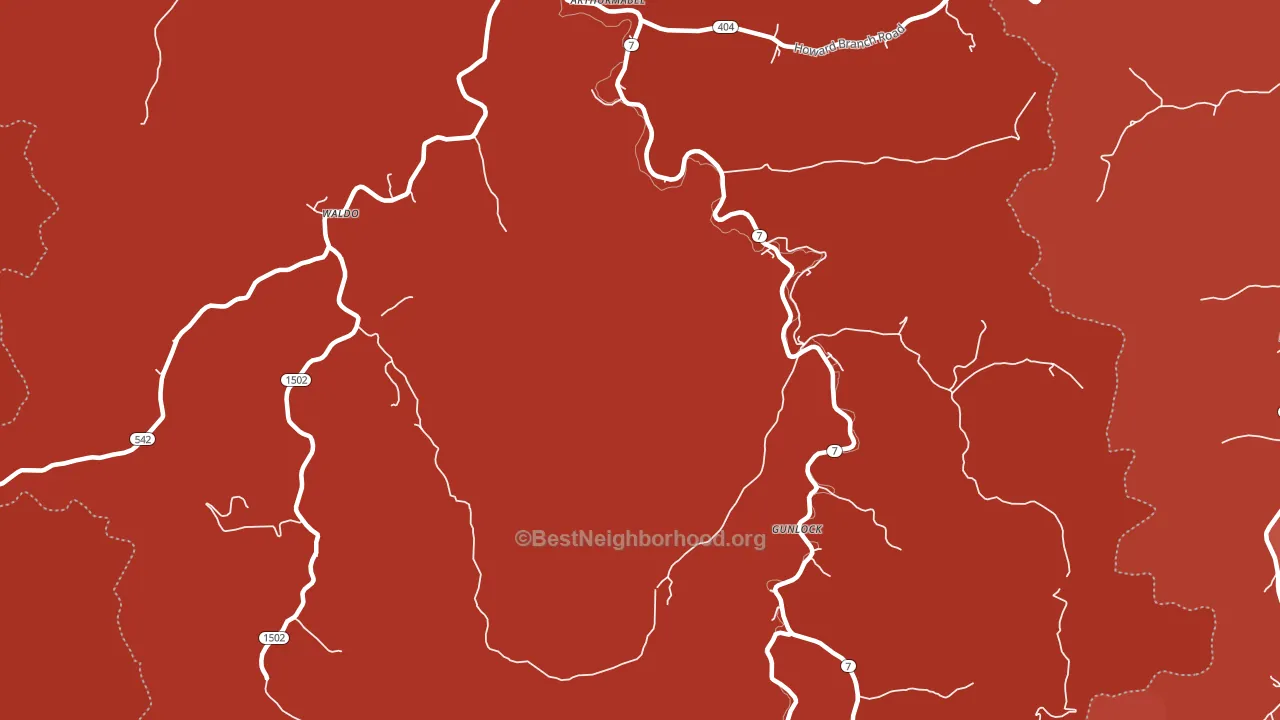Gunlock, KY block-group political-lean map