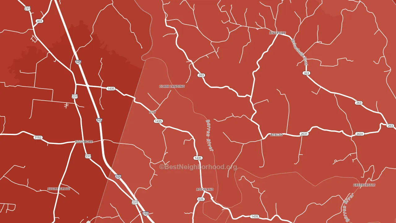 Guy, KY block-group political-lean map