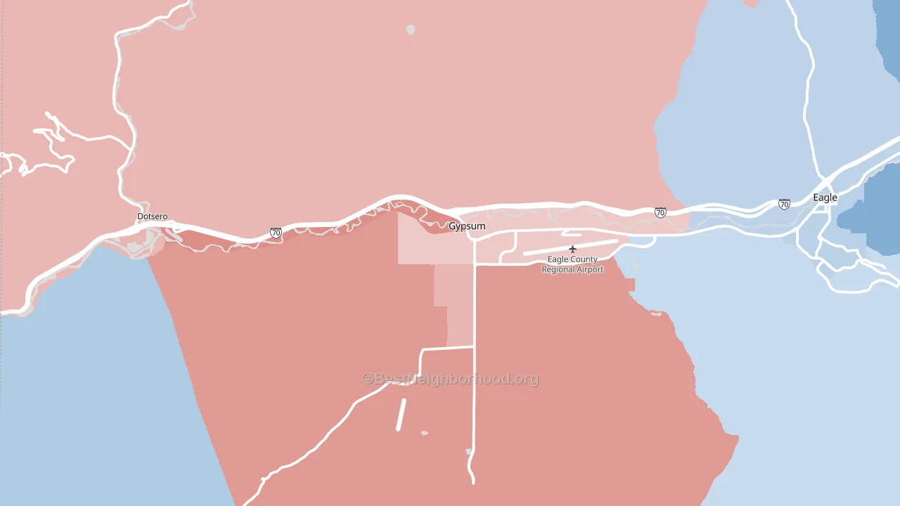 Gypsum, CO block-group political-lean map