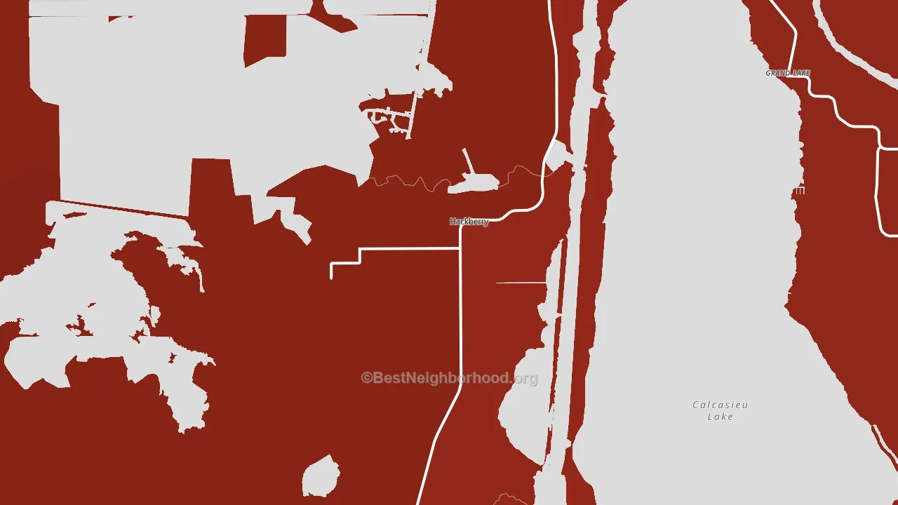 Hackberry, LA block-group political-lean map