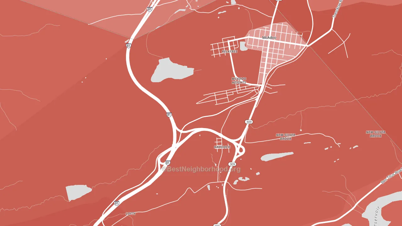 Haddock, PA block-group political-lean map