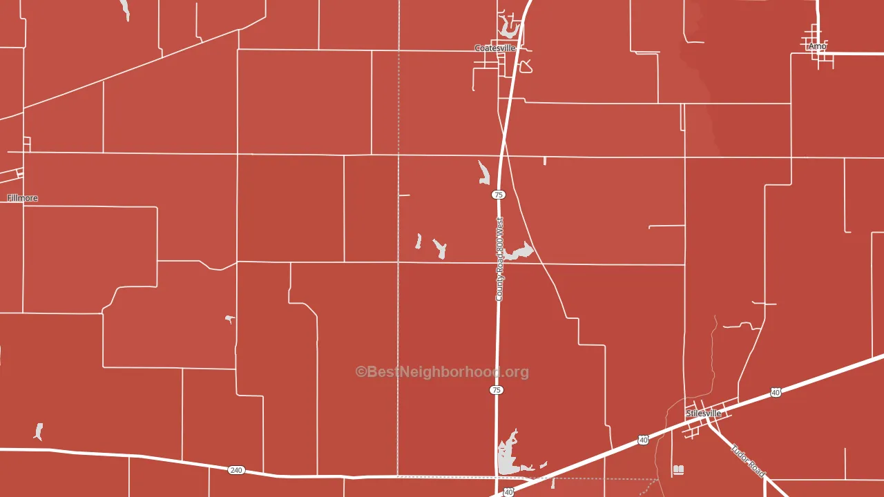 Hadley, IN block-group political-lean map