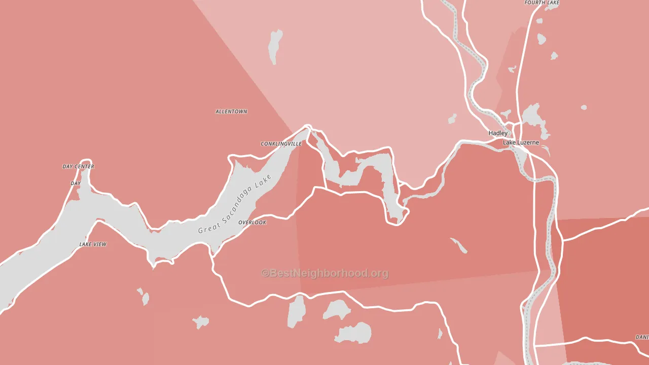 Hadley, NY block-group political-lean map