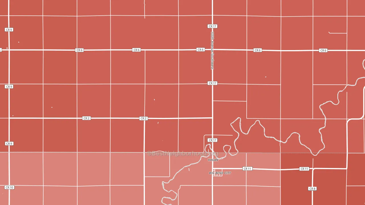 Hagan, MN block-group political-lean map