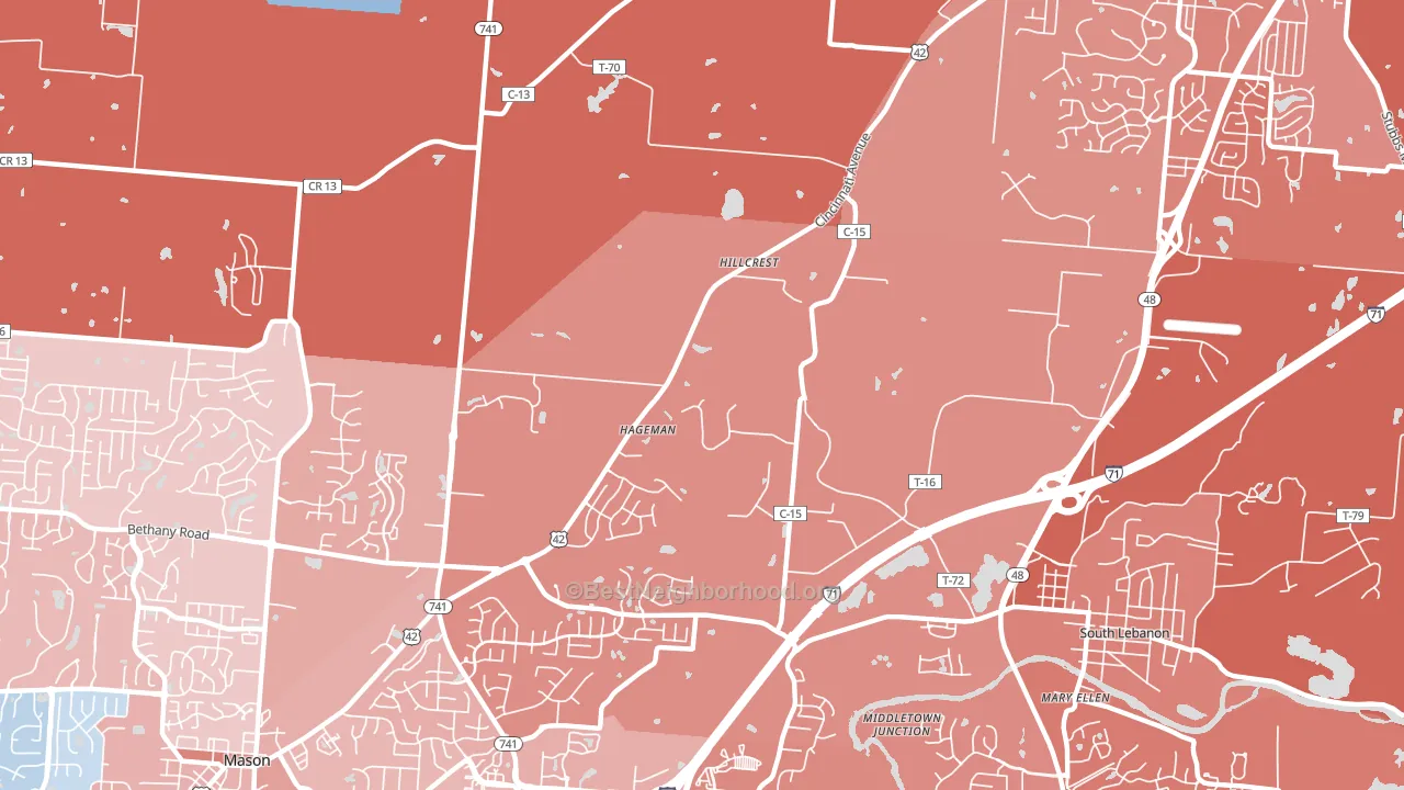 Hageman, OH block-group political-lean map