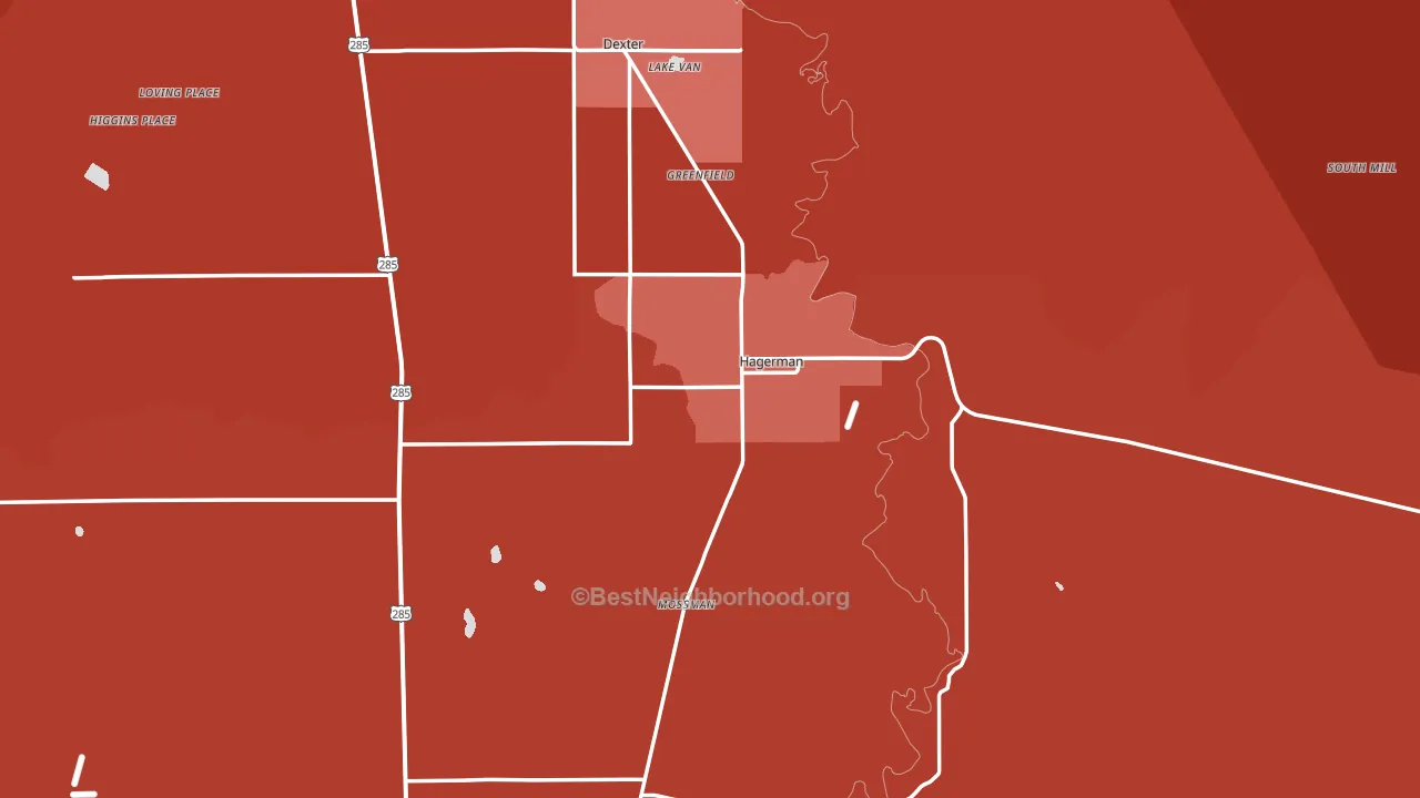 Hagerman, NM block-group political-lean map