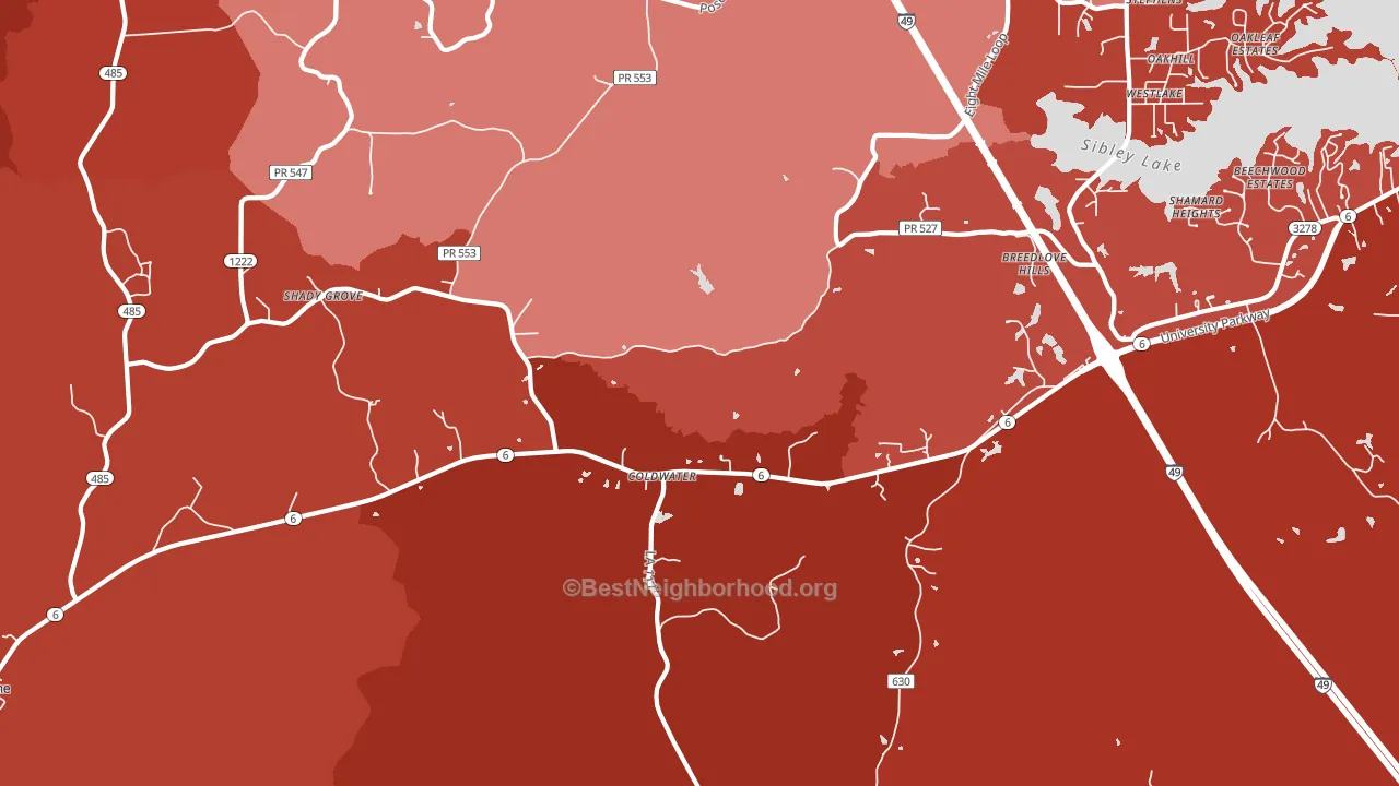 Hagewood, LA block-group political-lean map