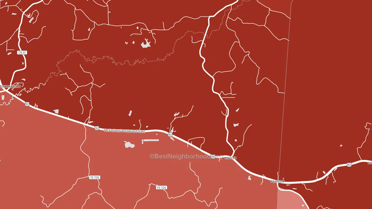 Hagler, AL block-group political-lean map