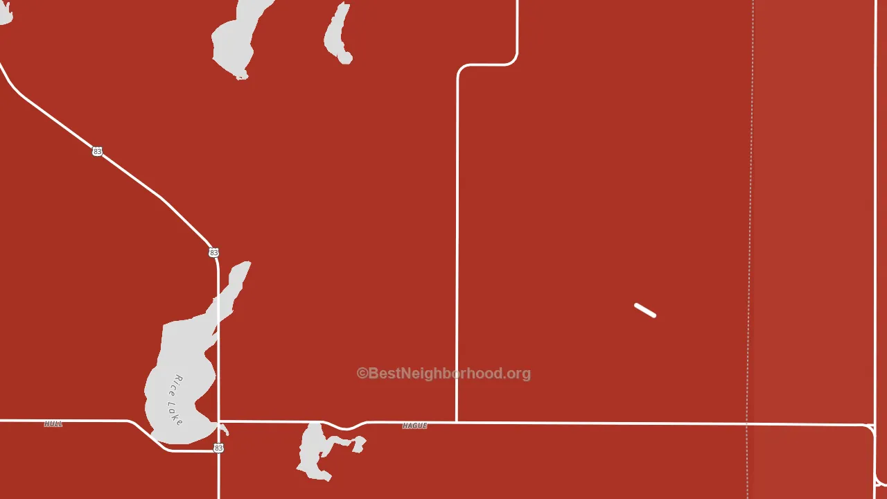 Hague, ND block-group political-lean map
