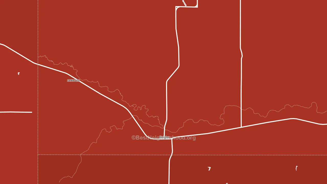 Haigler, NE block-group political-lean map