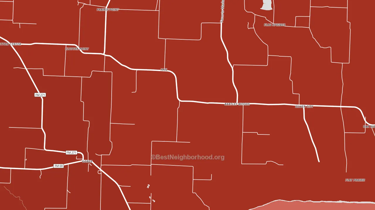 Hail, TX block-group political-lean map