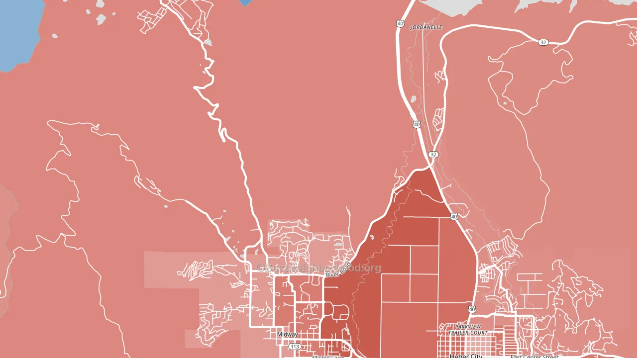 Hailstone, UT block-group political-lean map