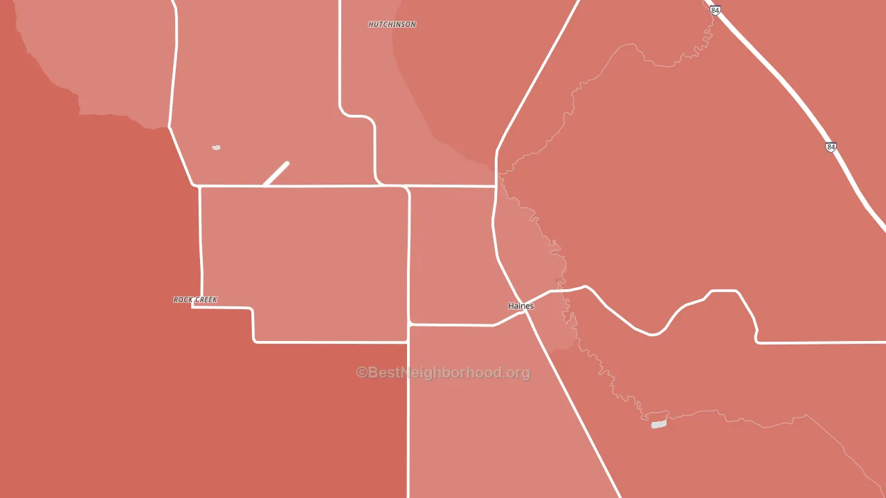 Haines, OR block-group political-lean map