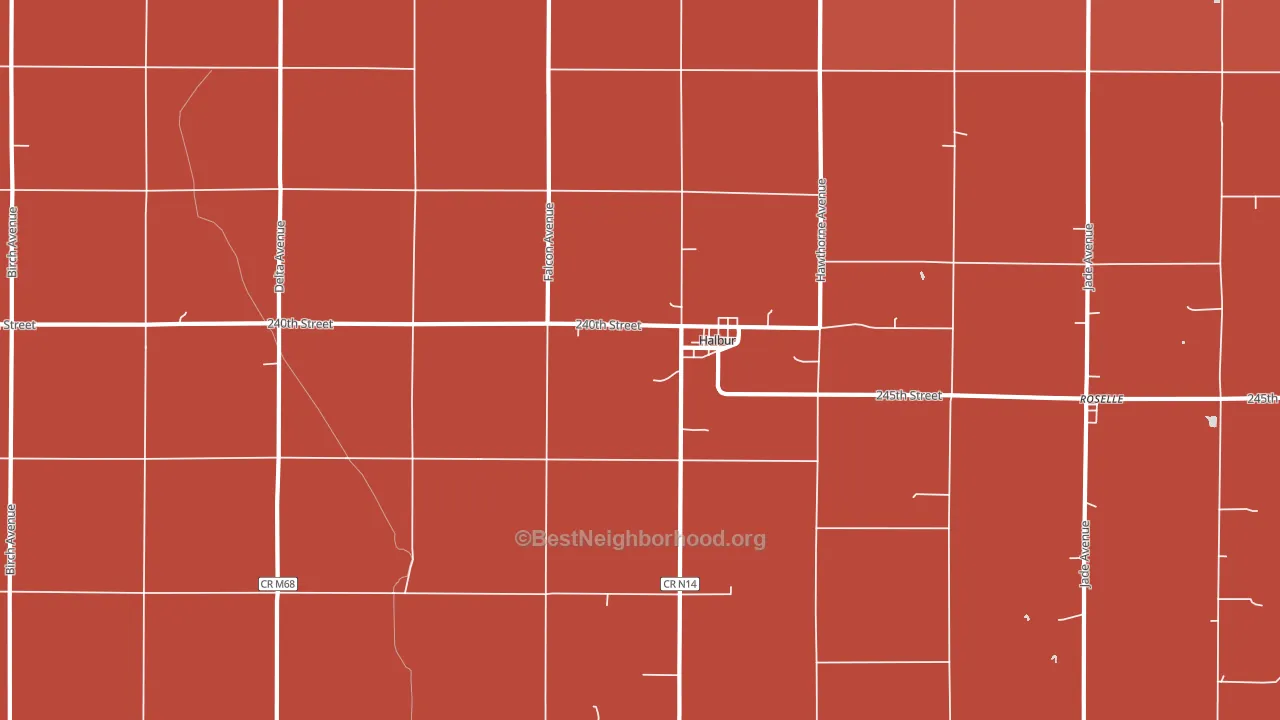 Halbur, IA block-group political-lean map
