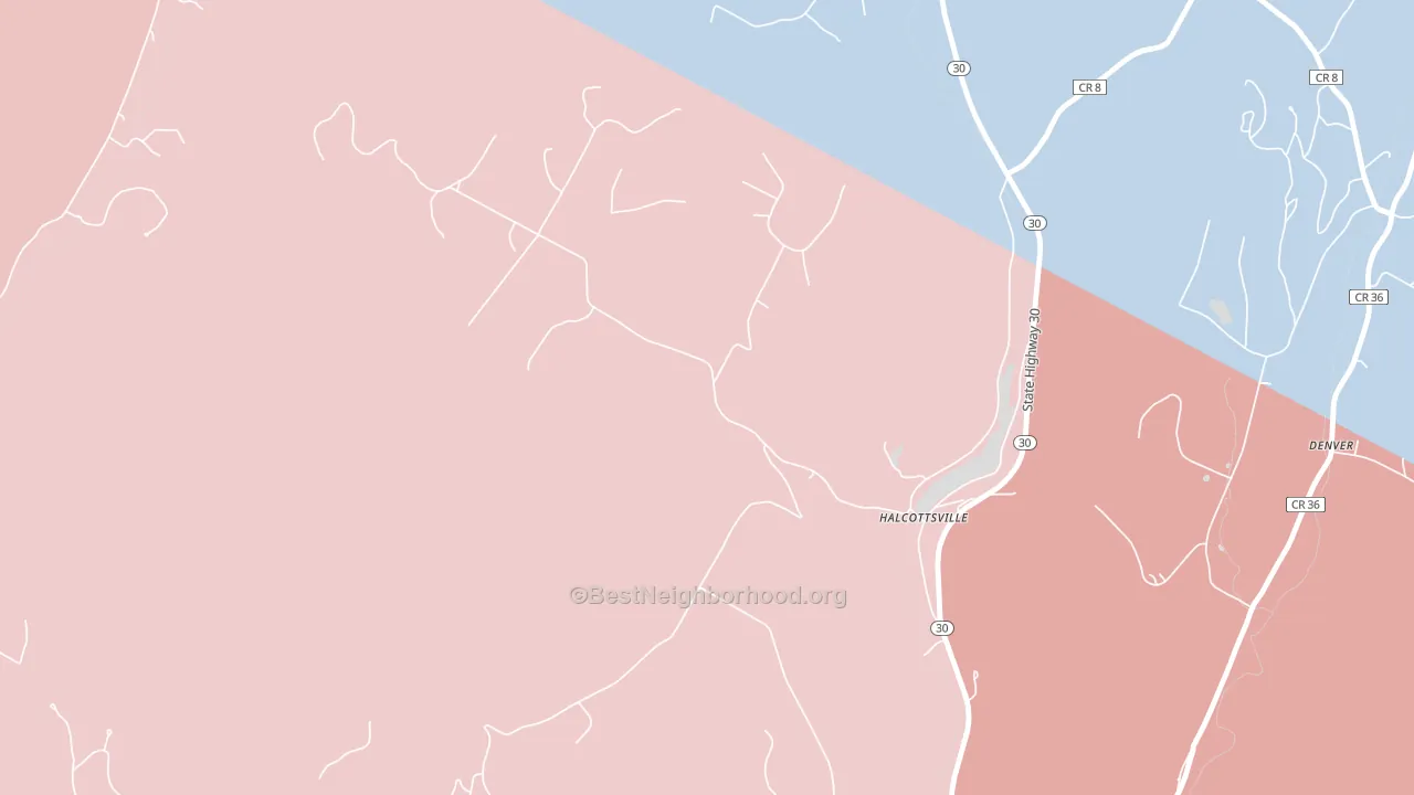 Halcottsville, NY block-group political-lean map