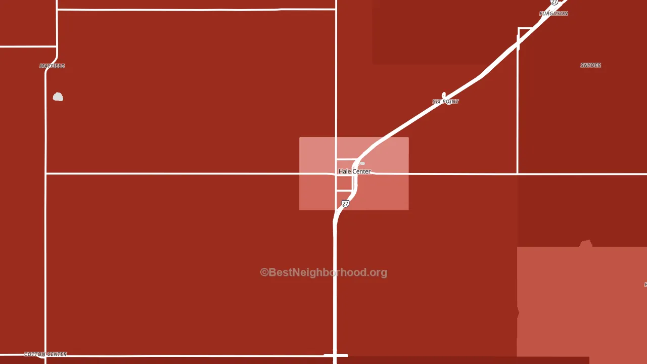 Hale Center, TX block-group political-lean map