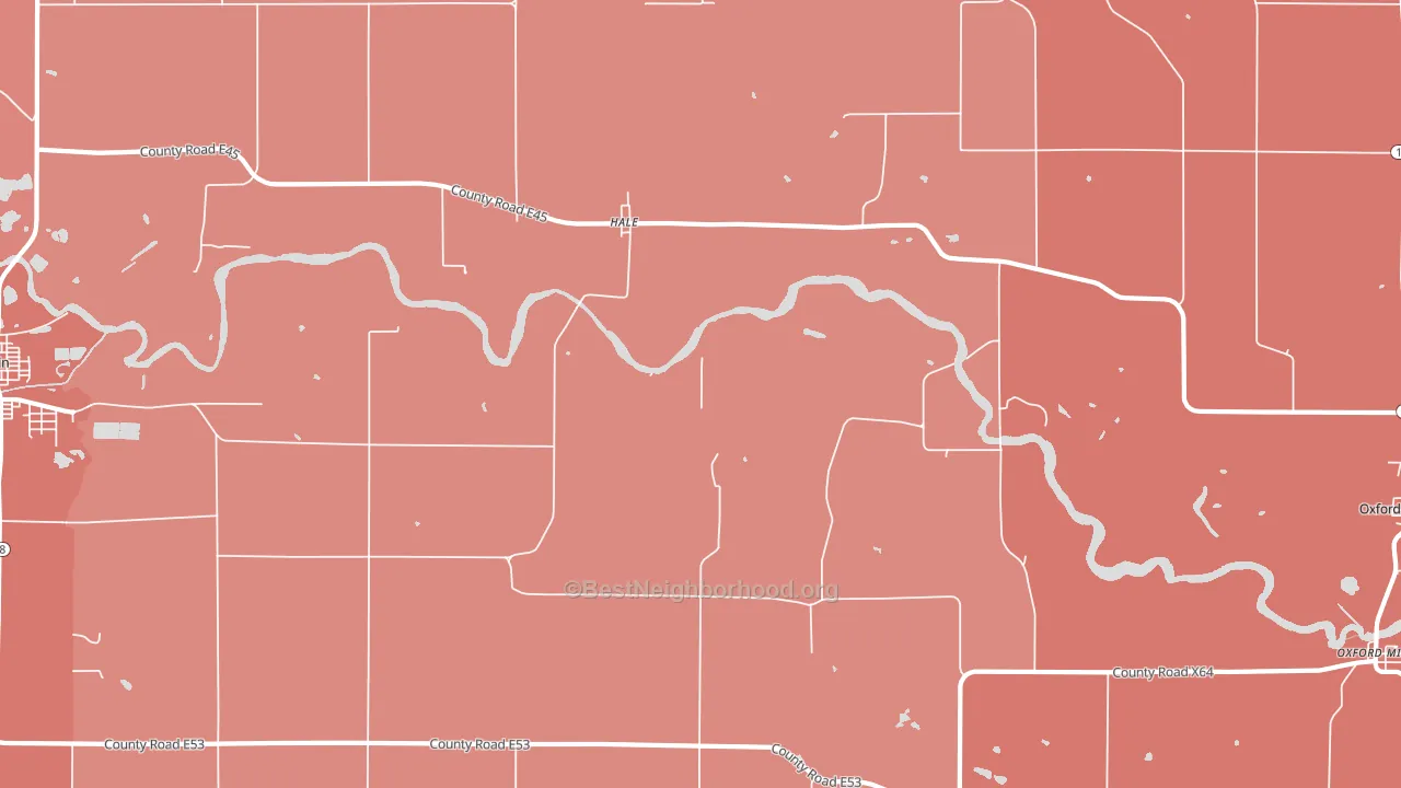 Hale, IA block-group political-lean map