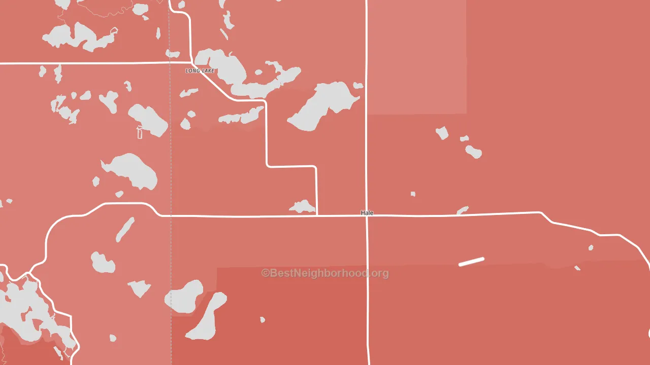 Hale, MI block-group political-lean map