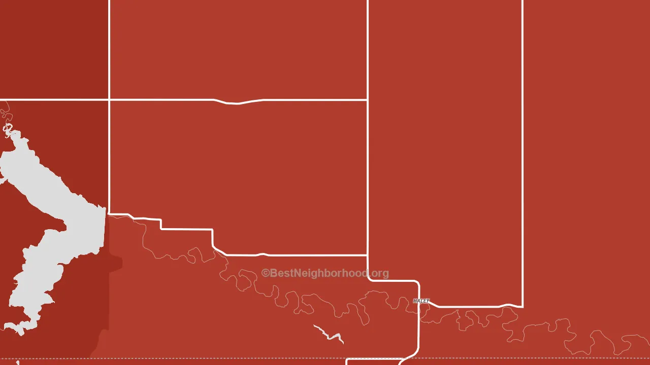 Haley, ND block-group political-lean map