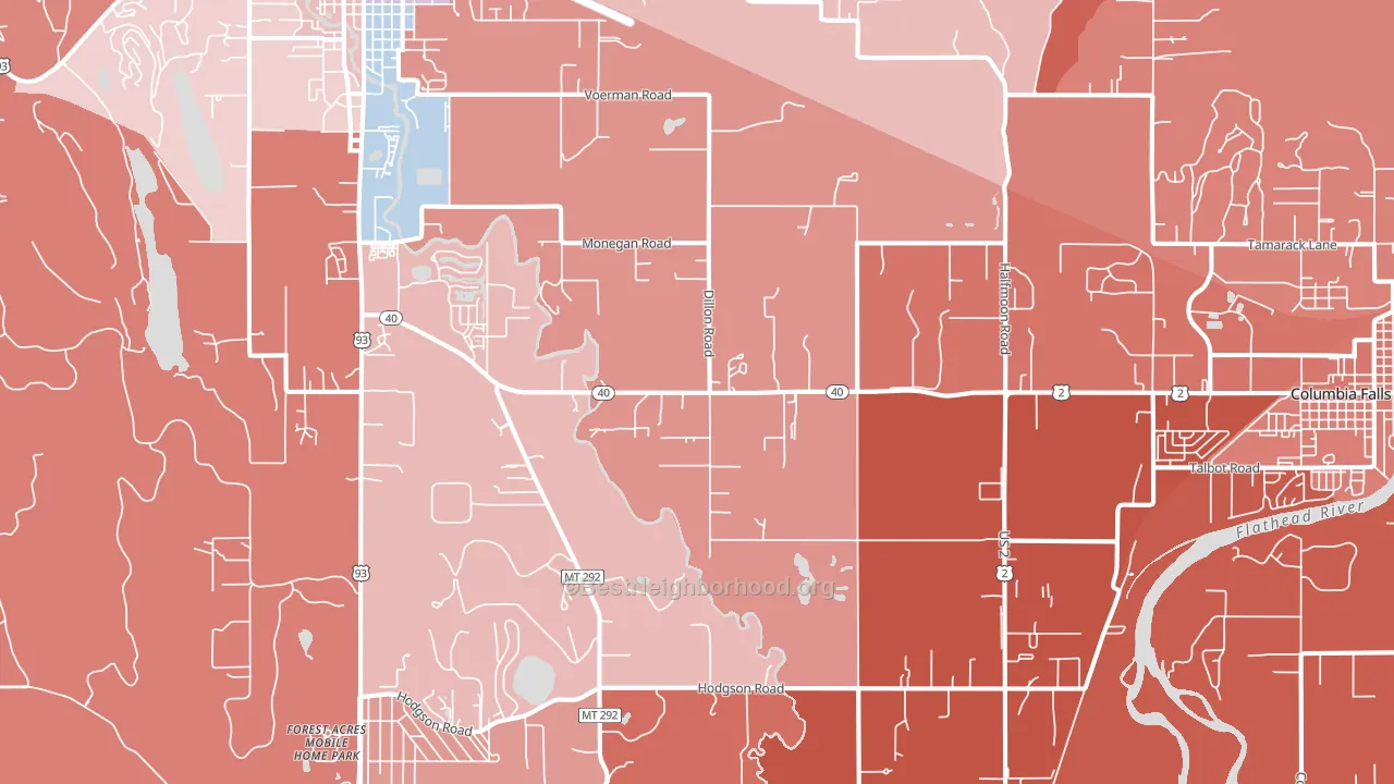 Halfmoon, MT block-group political-lean map