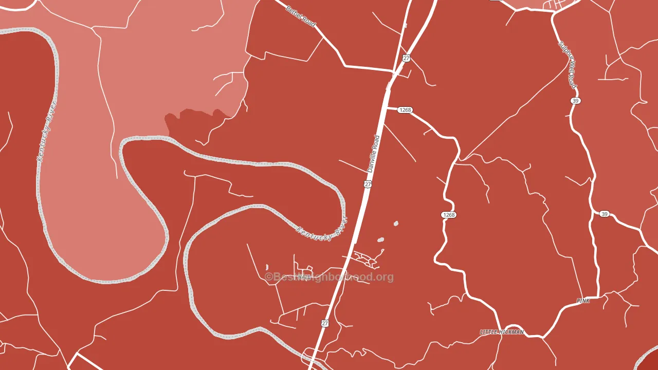 Hall, KY block-group political-lean map