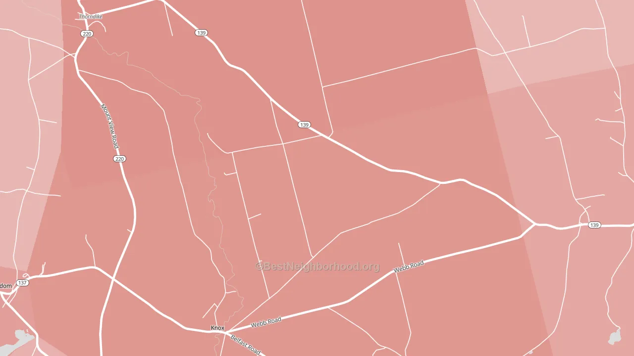 Halldale, ME block-group political-lean map