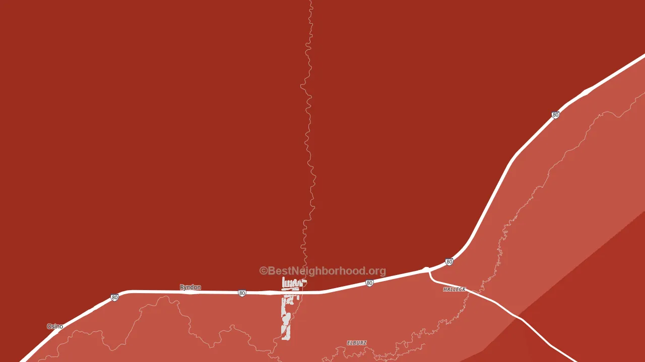 Halleck, NV block-group political-lean map