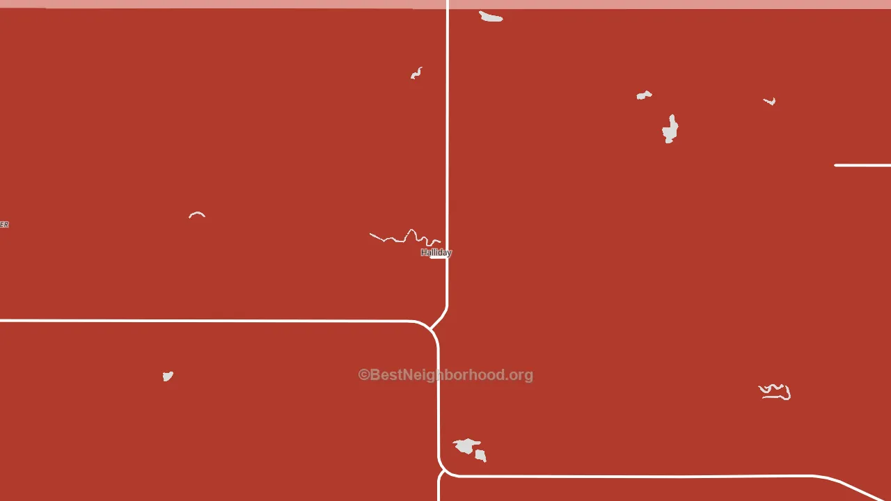 Halliday, ND block-group political-lean map