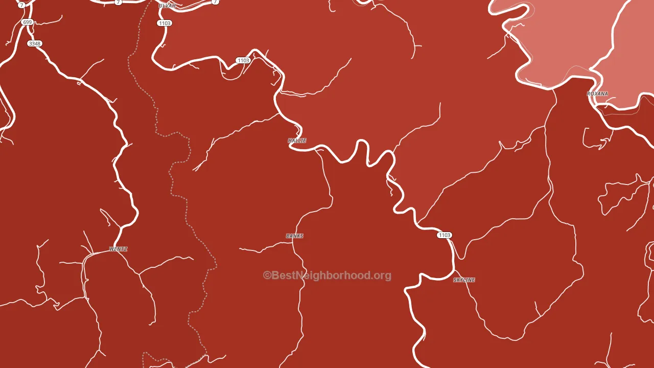 Hallie, KY block-group political-lean map