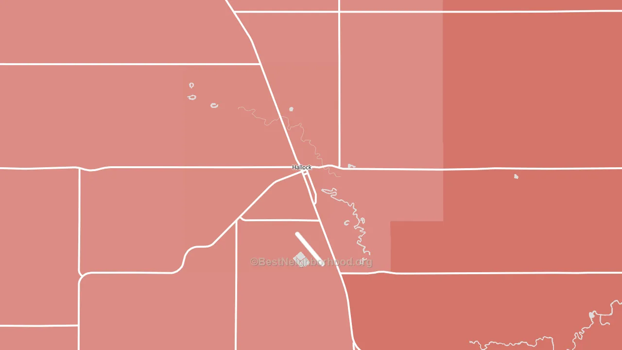Hallock, MN block-group political-lean map