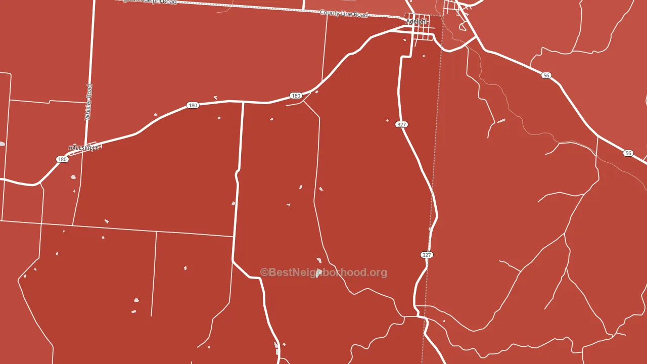 Hallsville, OH block-group political-lean map